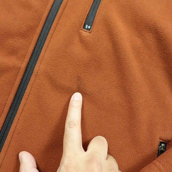 Eddie Bauer Windcutter Fleece Jacket Men’s Tall XL Rust Black Outdoor - Picture 4 of 13